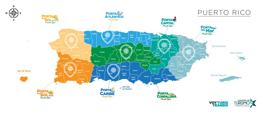 Map of Puerto Rico regions